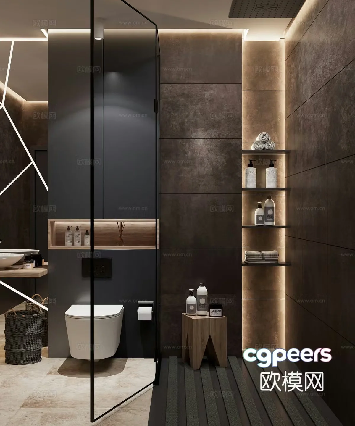 Modern bathroom bathroom 3d model