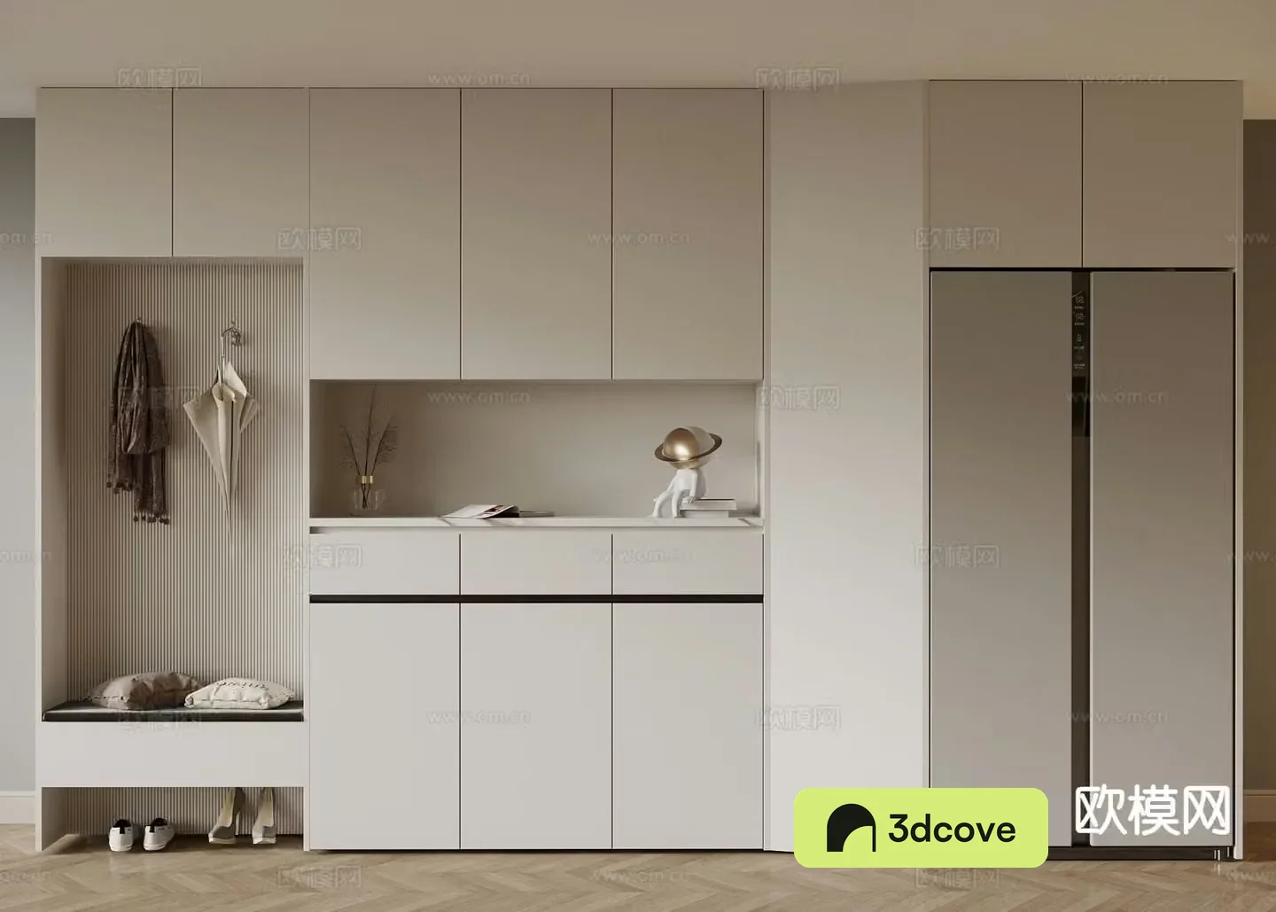 Modern shoe cabinet refrigerator cabinet