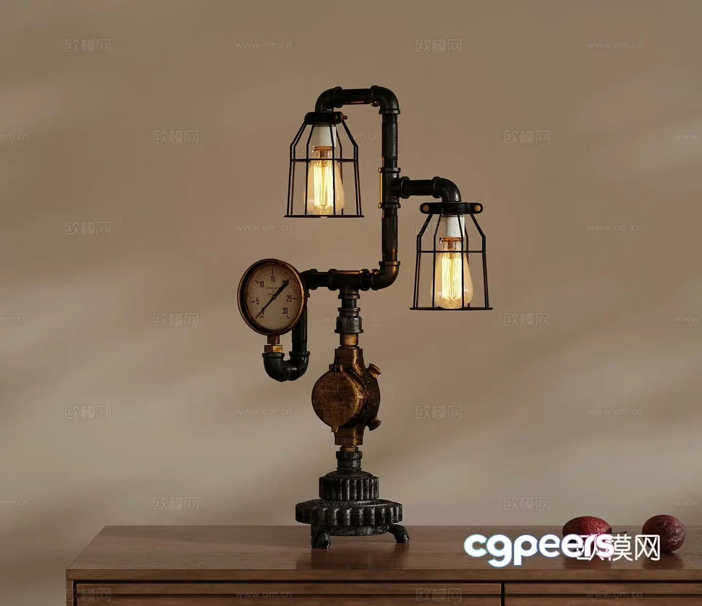 Table lamp Industrial table lamp 3D model