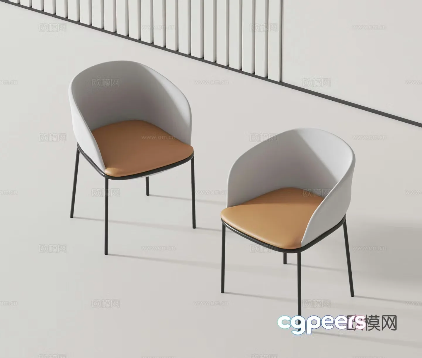 Modern single chair 3d model
