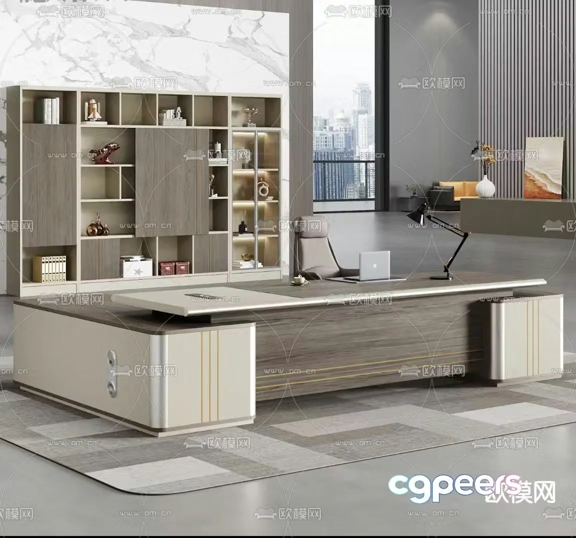 General manager desk executive desk 3D model
