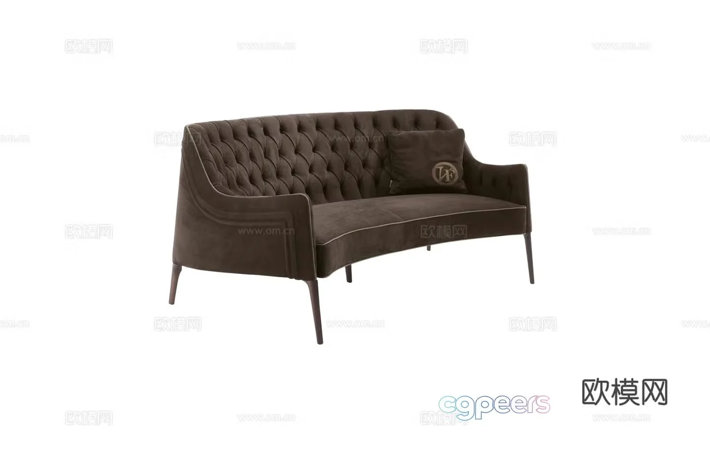 VittoriaFrigerio POGGI curved sofa 3d model