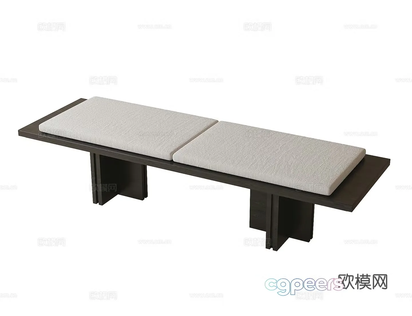 Modern bed stool bench 3d model
