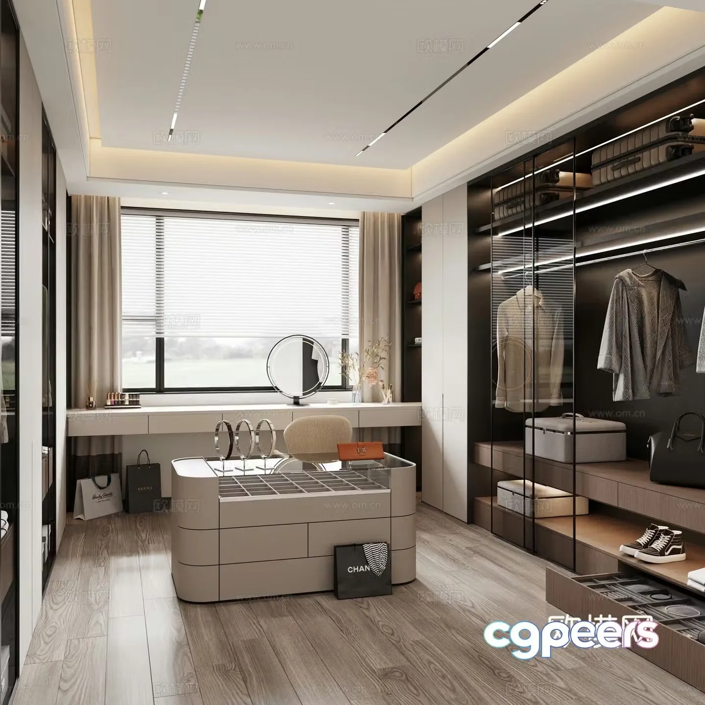 Modern cloakroom 3d model