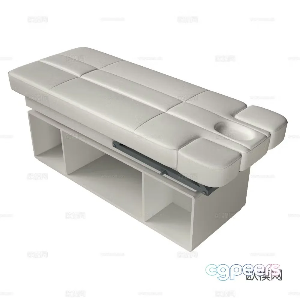 Modern professional leather massage table 3d model