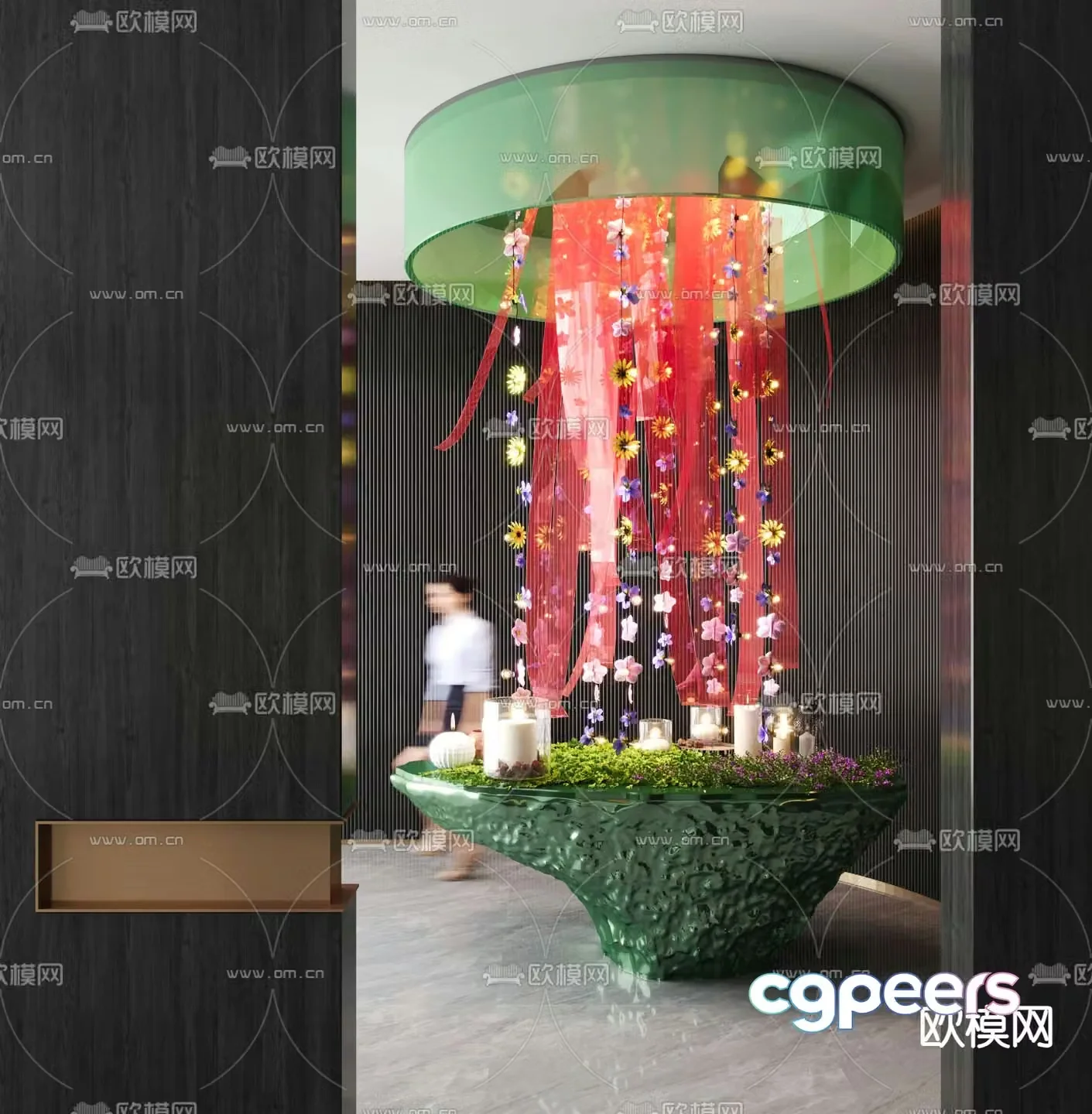 Indoor installation and landscaping Art installation and landscaping 3D model