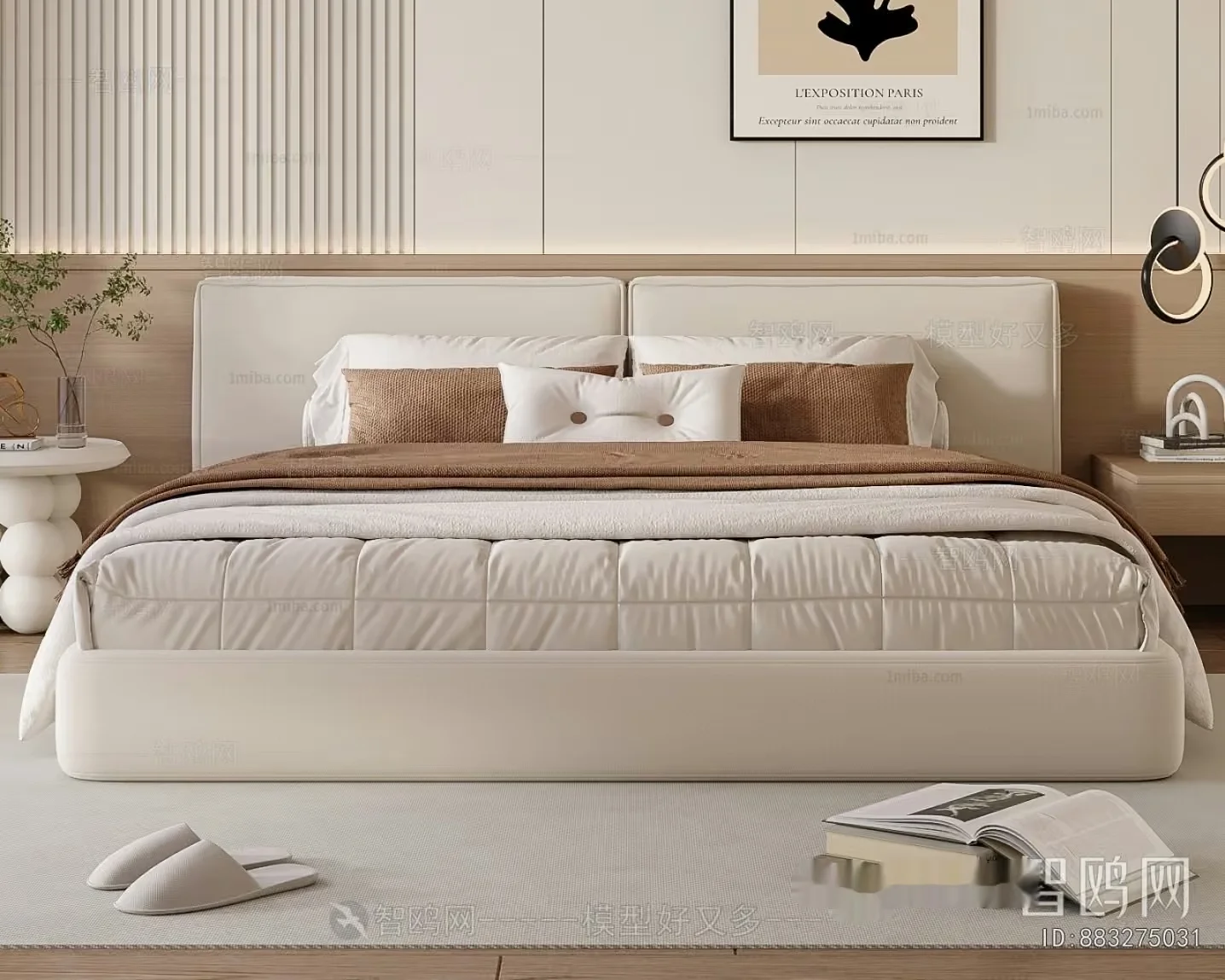 Cozy Bedroom 3D Model – 527 – VRAY Render