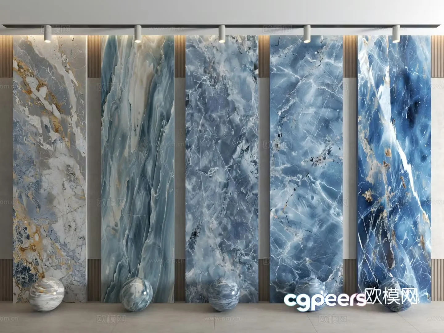 Modern stone marble stone slab cultural stone veneer 3d model