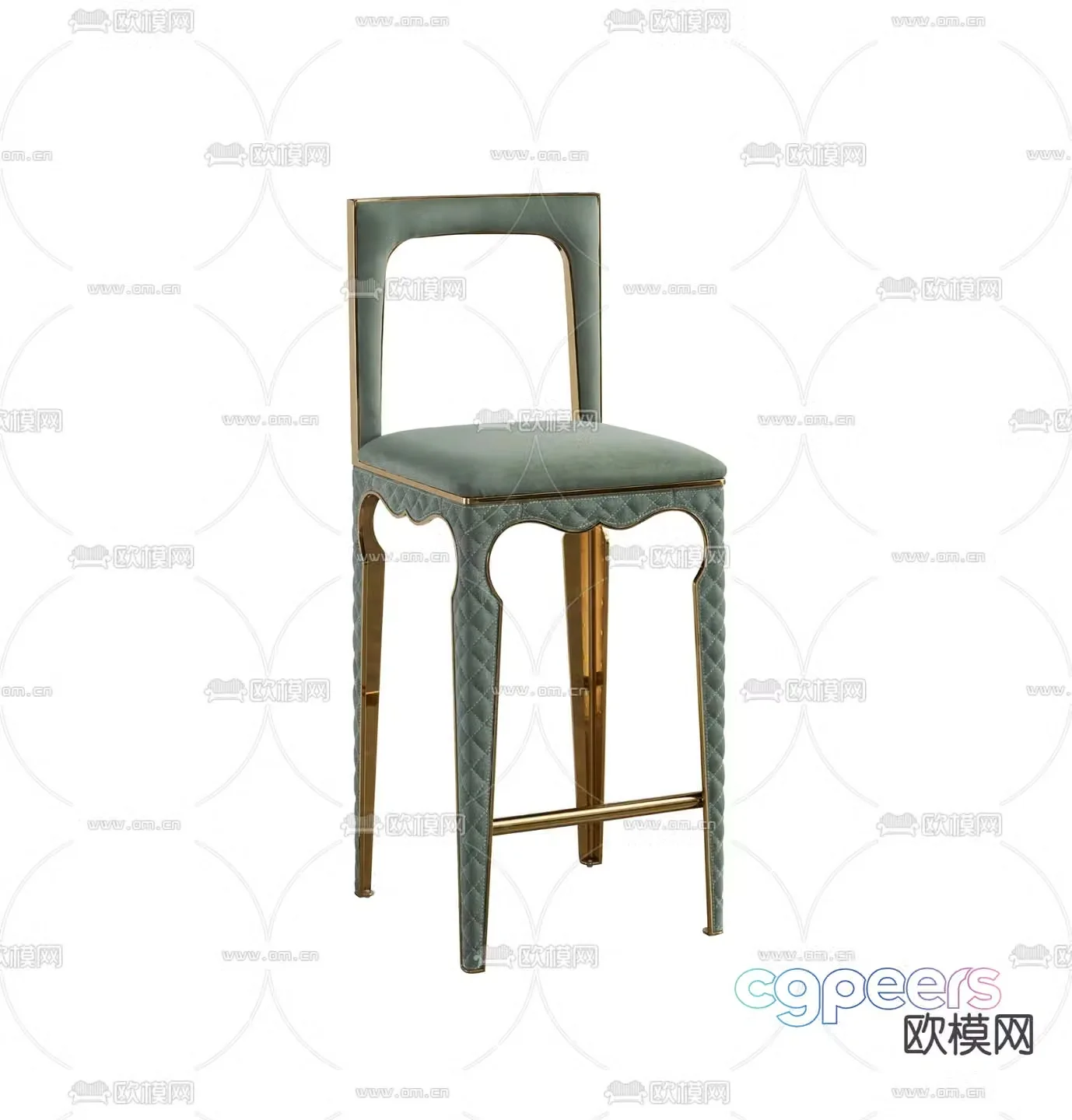 French bar stool bar stool high stool 3d model