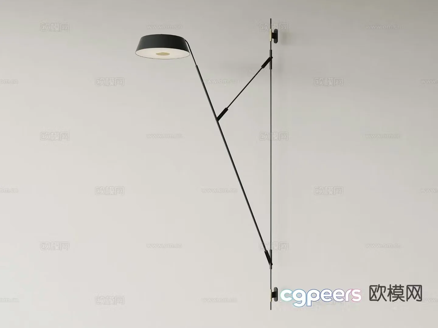 Modern swing arm wall light 3d model