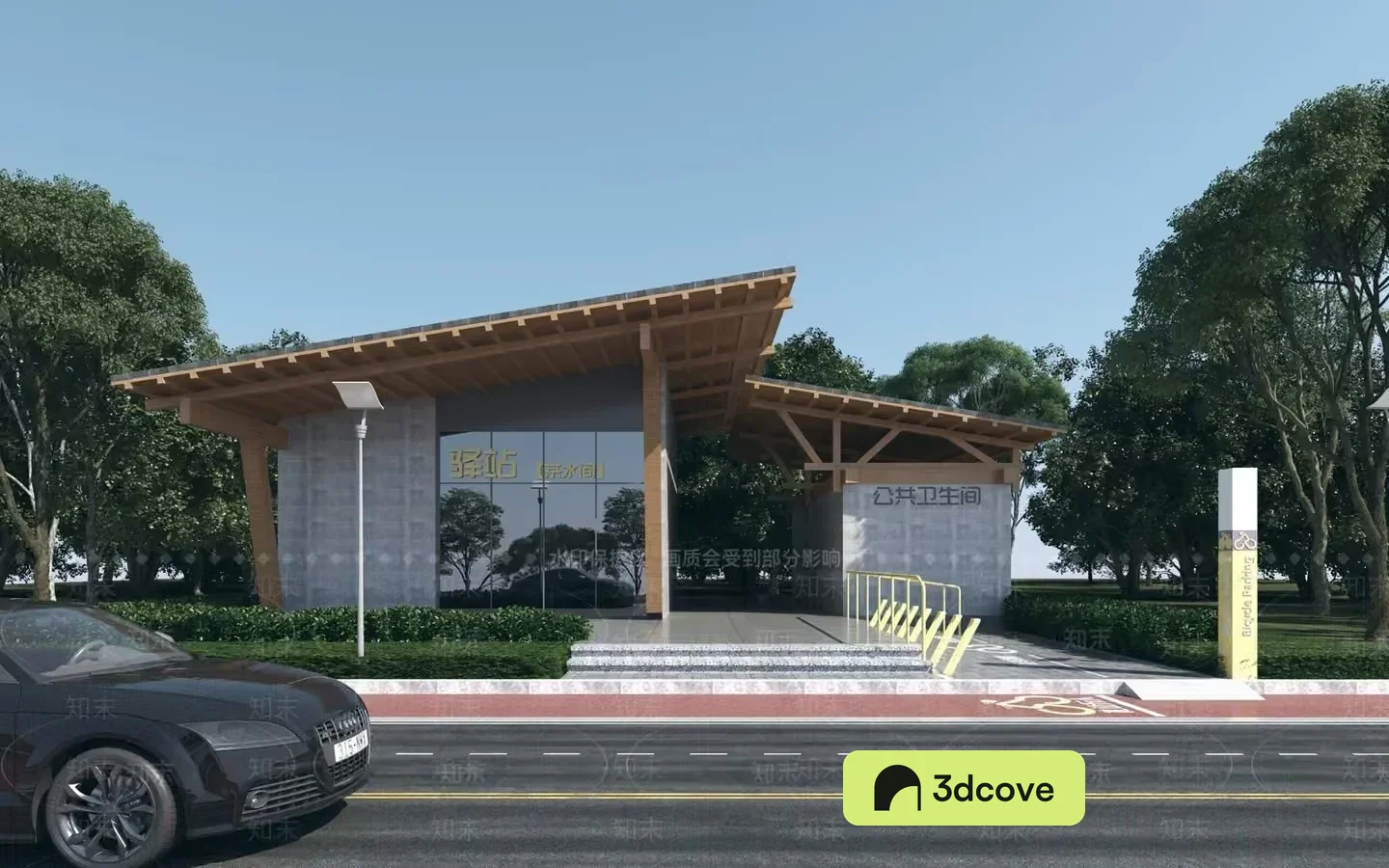 A Building With A Modern Design