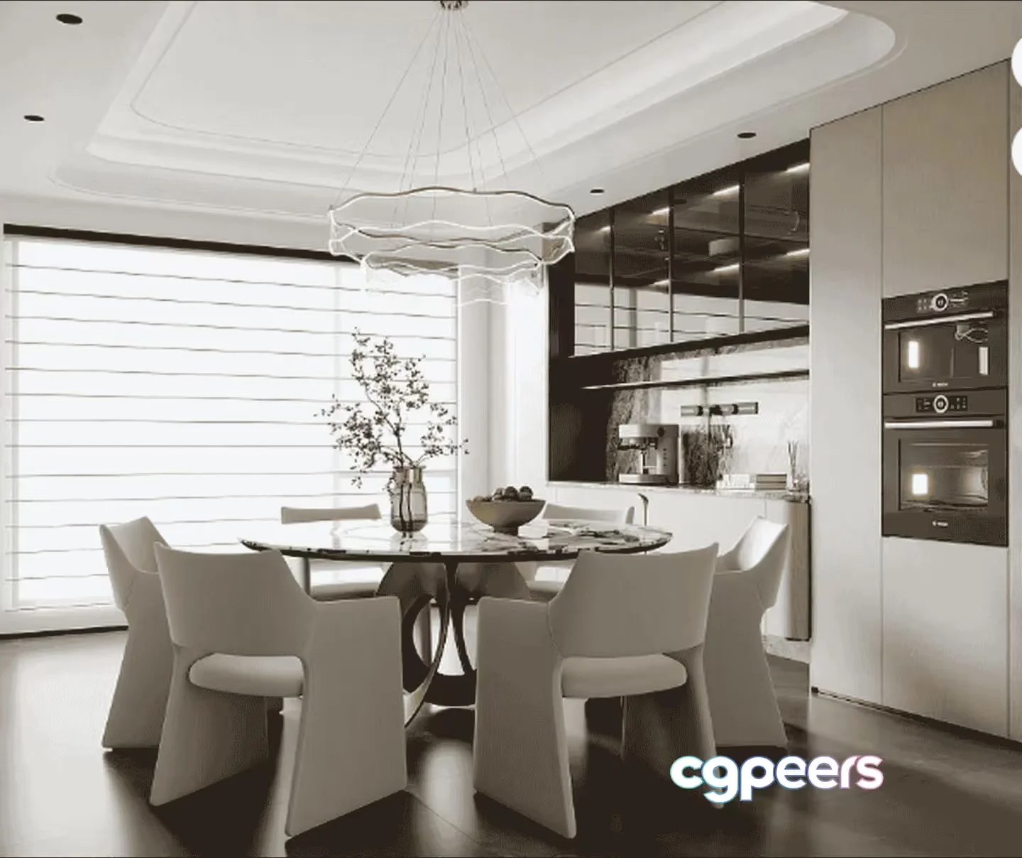A Modern Kitchen 3D Model – 13601 – VRAY Render
