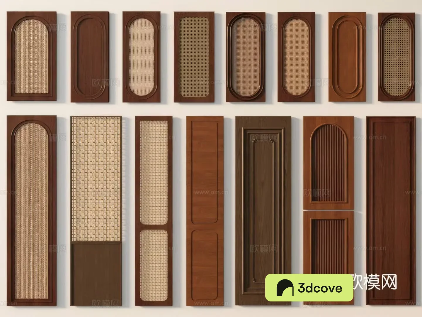 Medieval style cabinet door rattan cabinet door