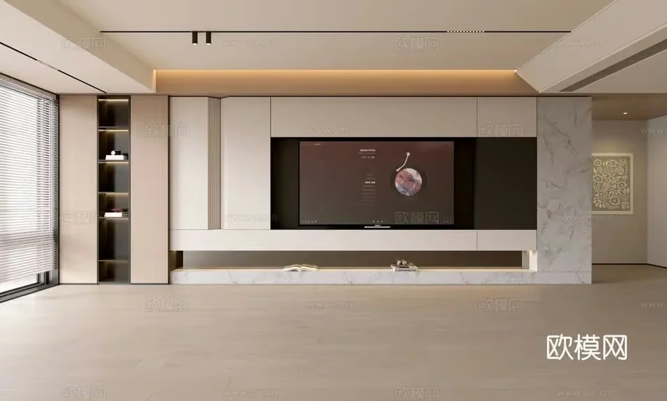 Modern Living Room 3D Model – 8270 – VRAY Render