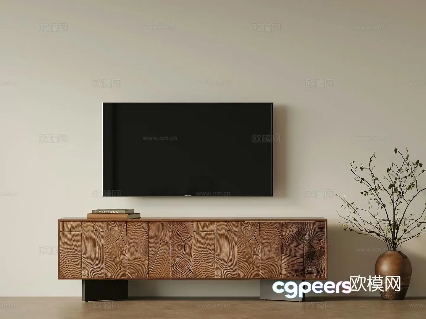 Wabi-sabi TV cabinet 3d model