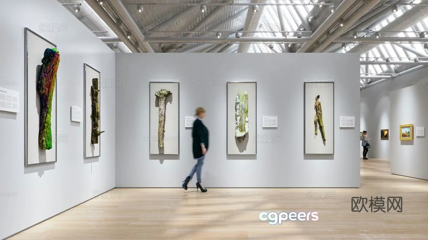 Art exhibition hall 3d model