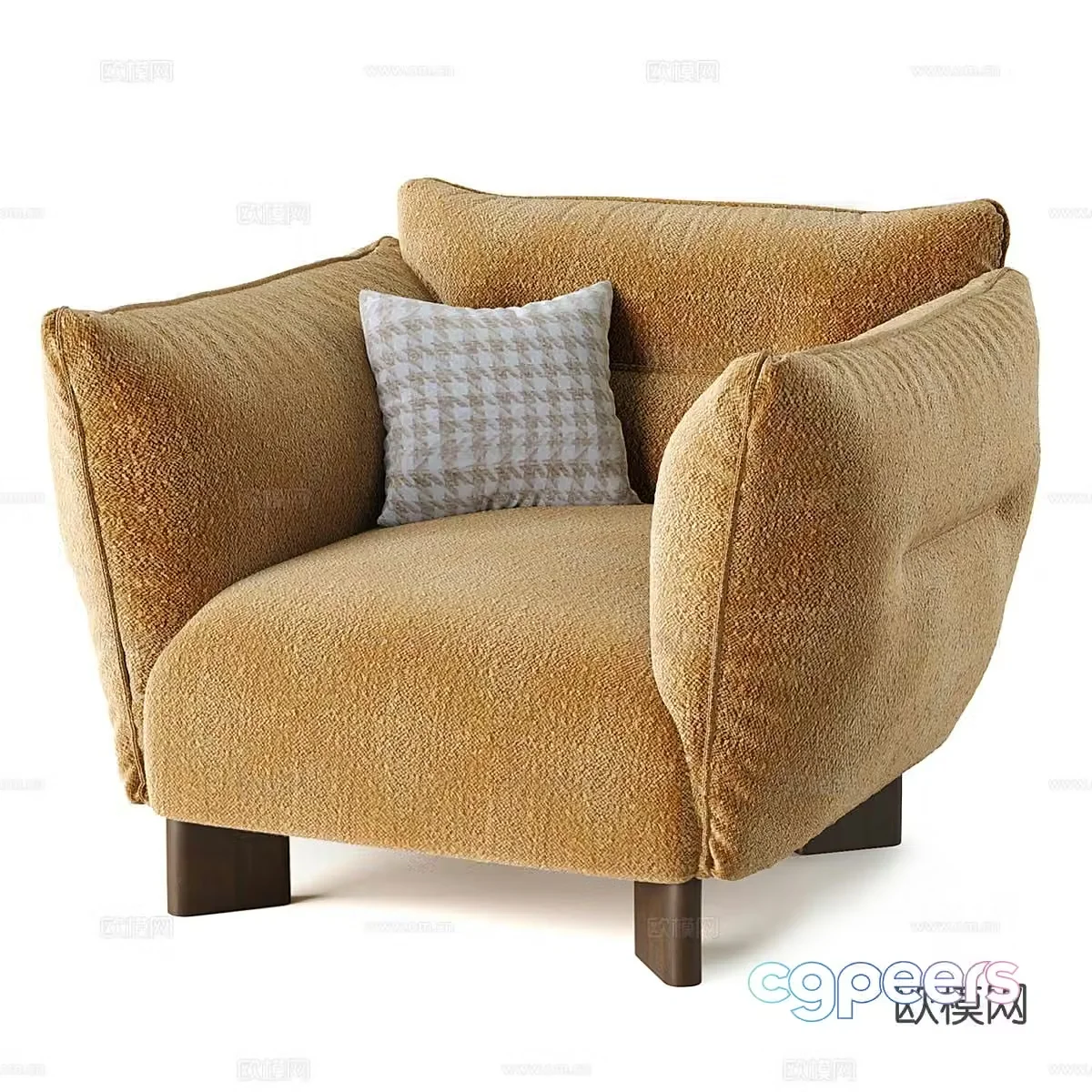 Single sofa armrest sofa 3d model