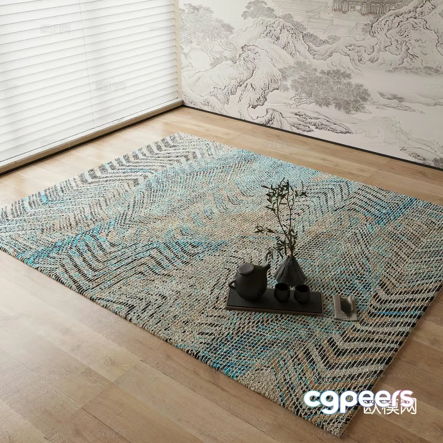 New Chinese carpet 3D model