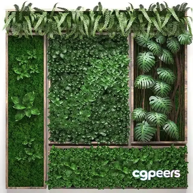 3ds Max Free – Vertical garden 22. Five separate modules