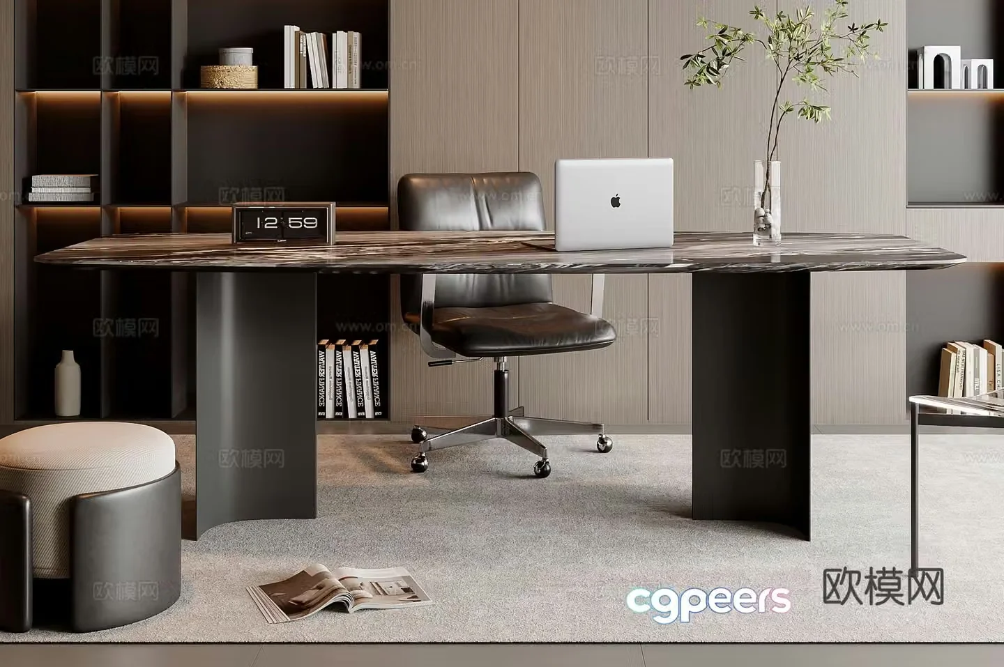 Modern desk chair 3d model