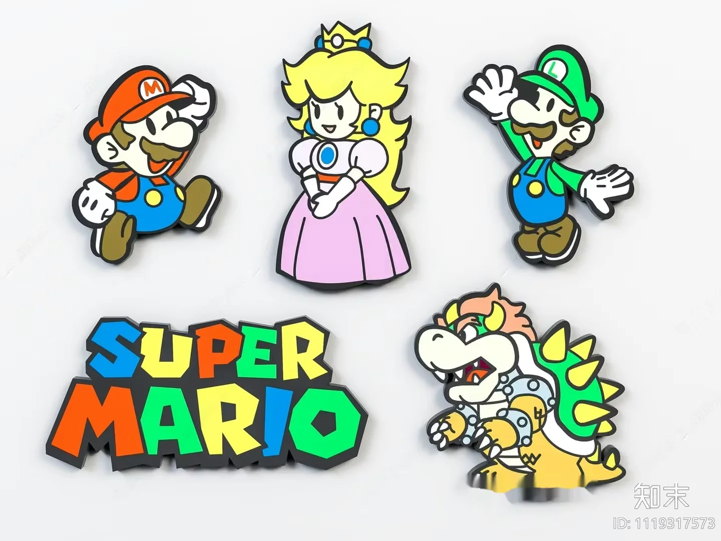 The Main Subject Is Super Mario Characters 3D Model – 12437 – VRAY Render