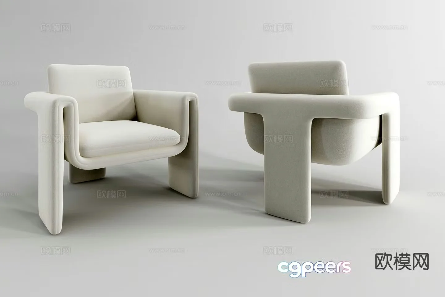 Modern chair leisure chair sofa chair 3d model