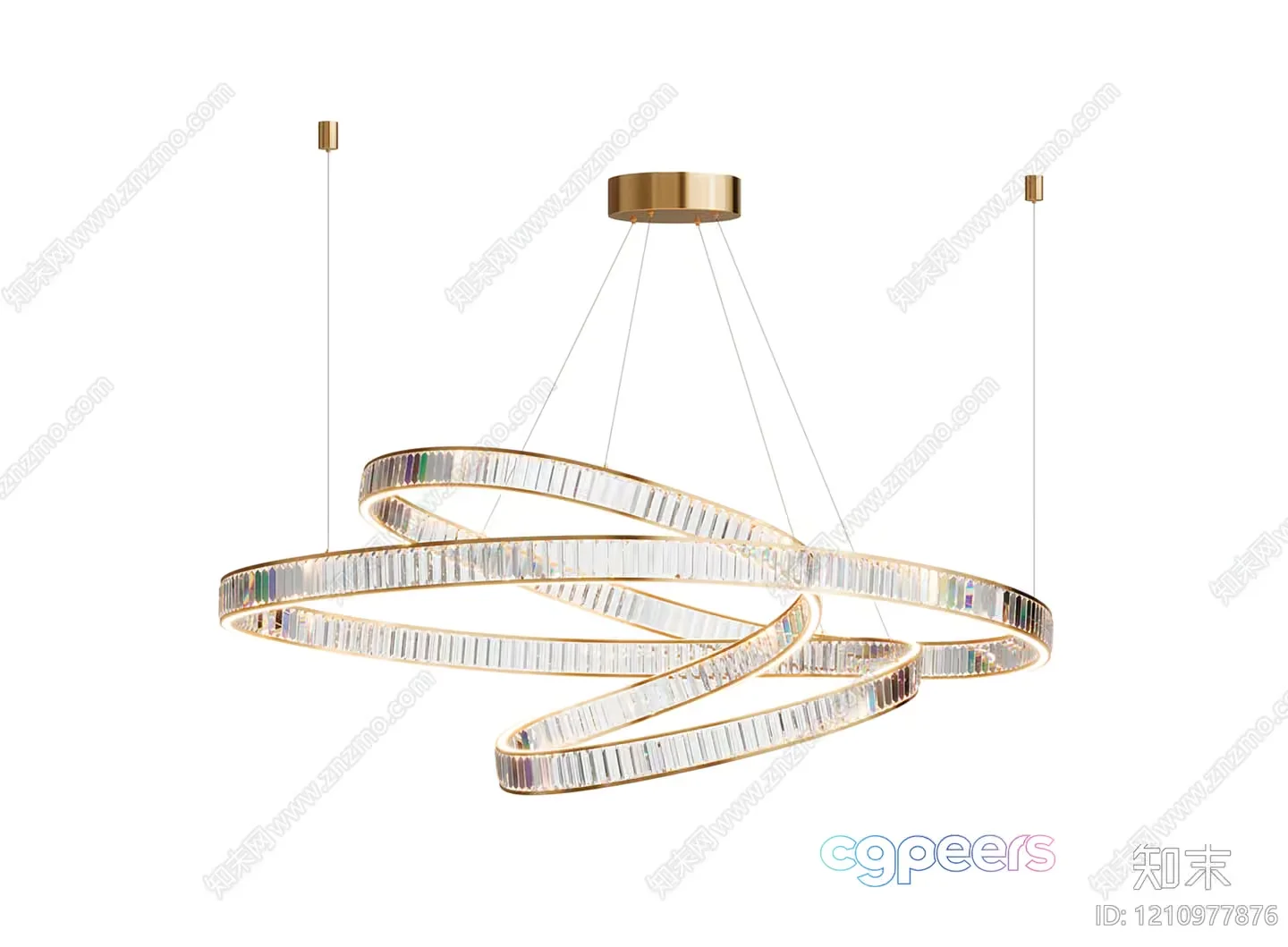 Gold Light Fixture 3D Model – 15240 – VRAY Render