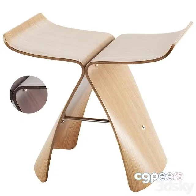 3ds Max Free – Butterfly Stool By Vitra