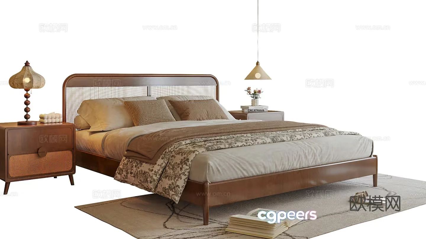 Cozy Bedroom 3D Model – 414 – VRAY Render
