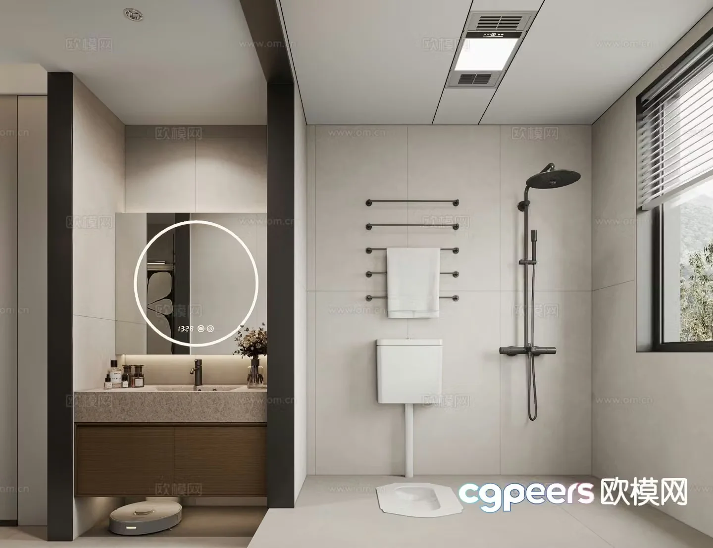 Modern bathroom bathroom toilet 3d model