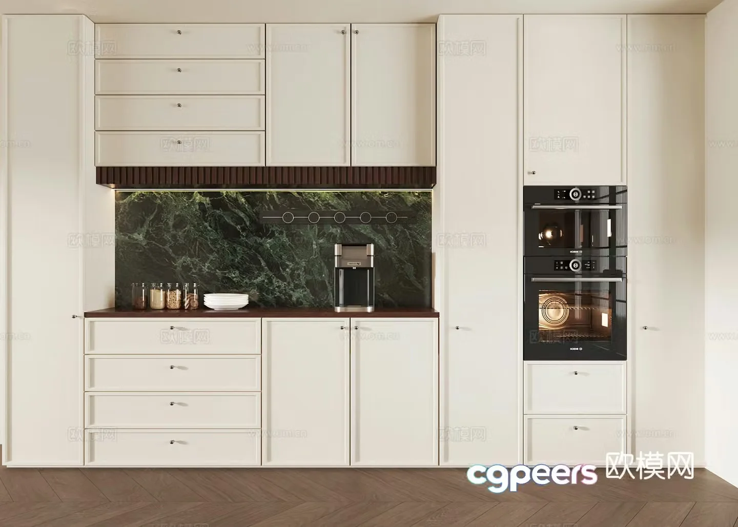 French wine cabinet 3D model