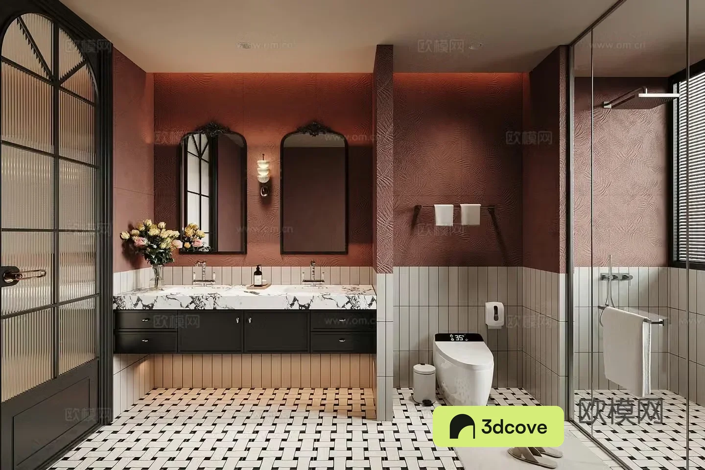 French bathroom cabinet toilet bathtub