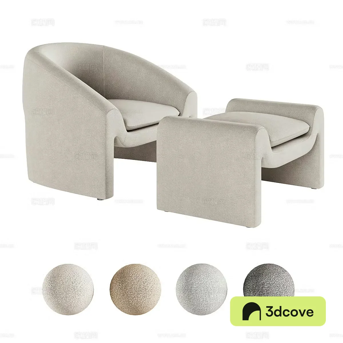 Bolia – Mielo Armchair and Footstool