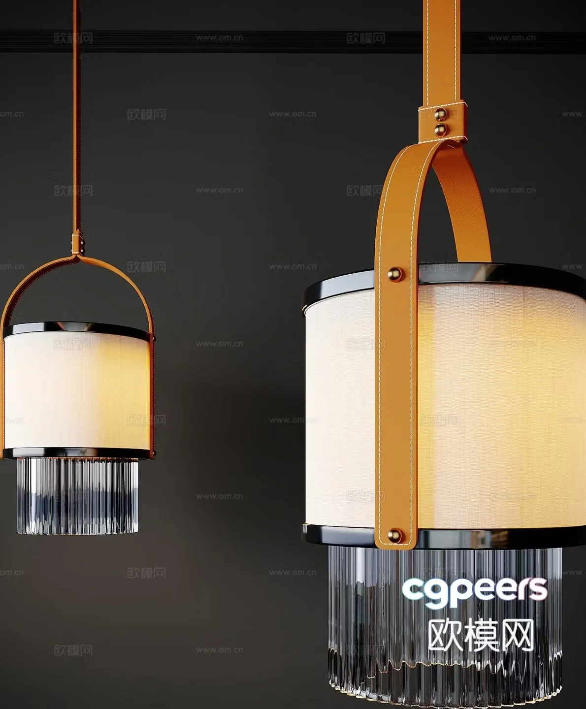 Bedside small chandelier glass small chandelier 3d model
