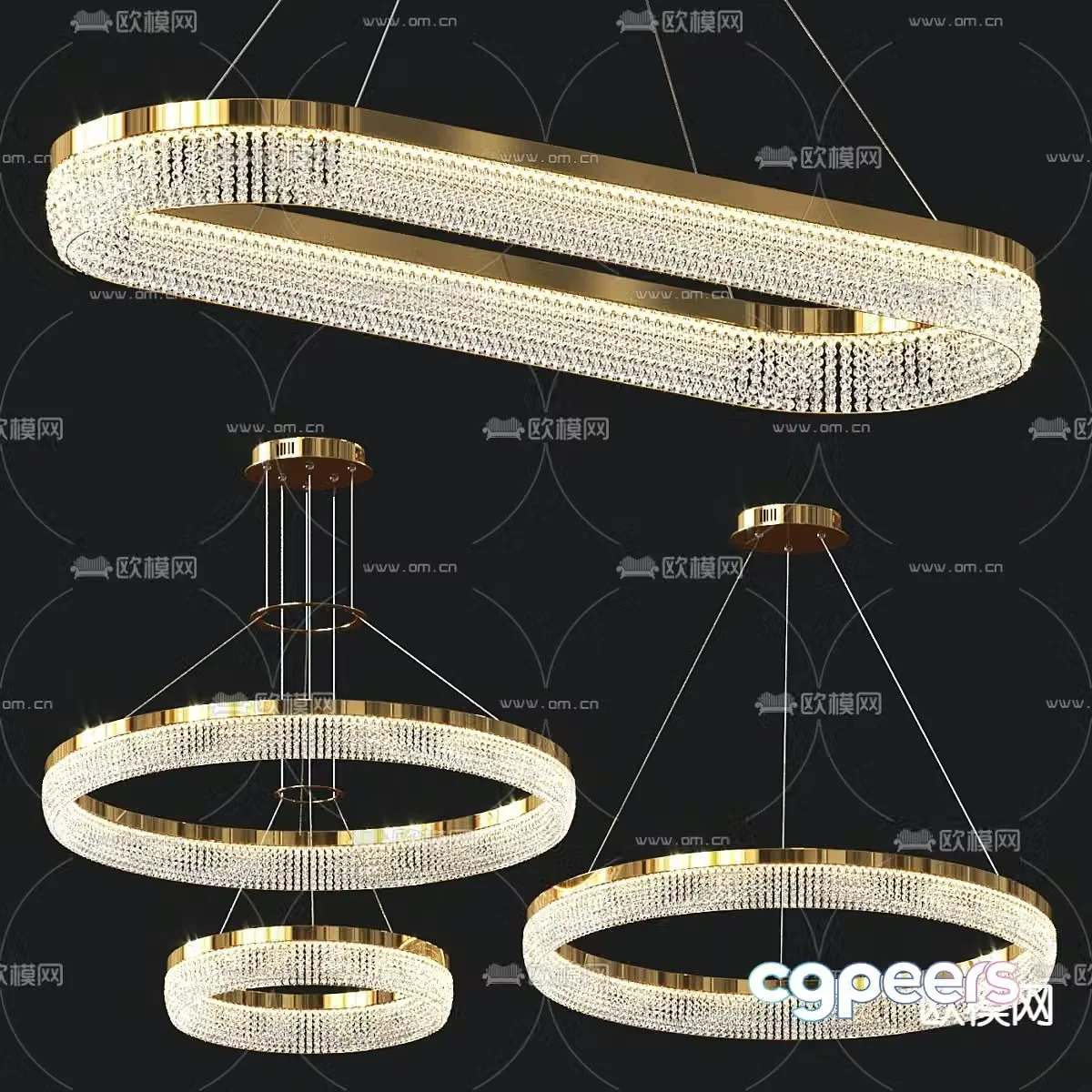 crystal chandelier hall chandelier 3d model