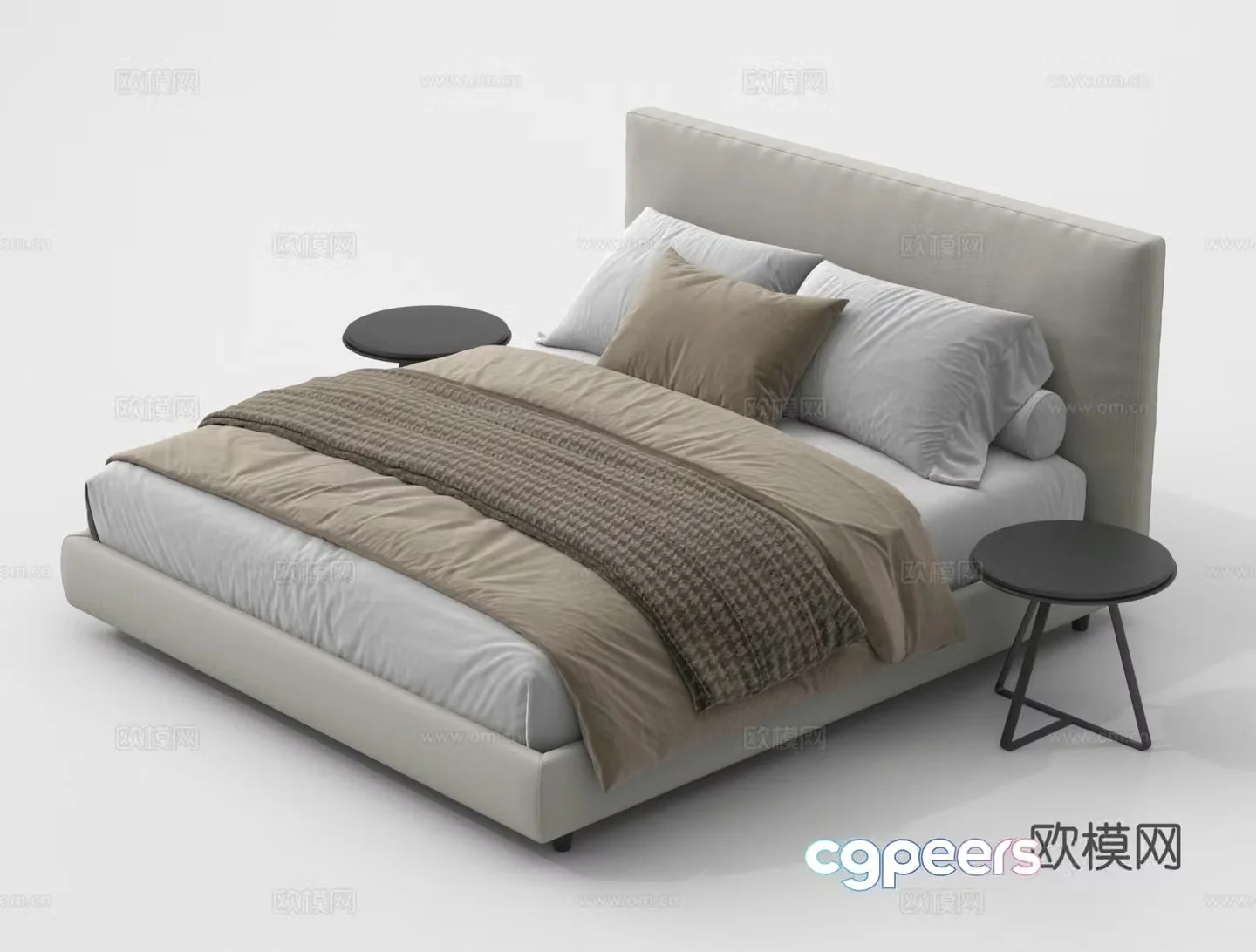 Double bed 3d model