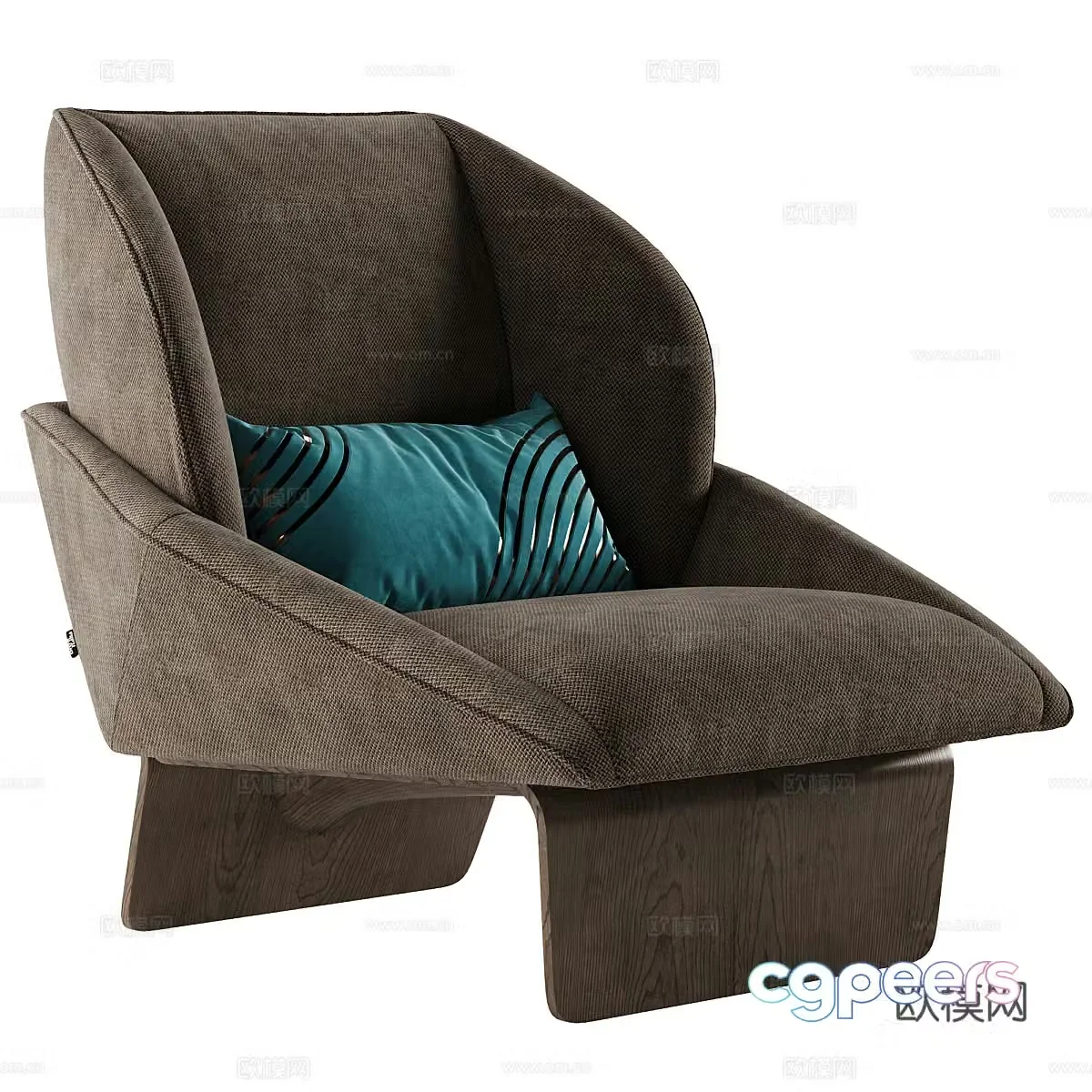 Modern Italian Ditre Italia Loto Armchair 3d Model
