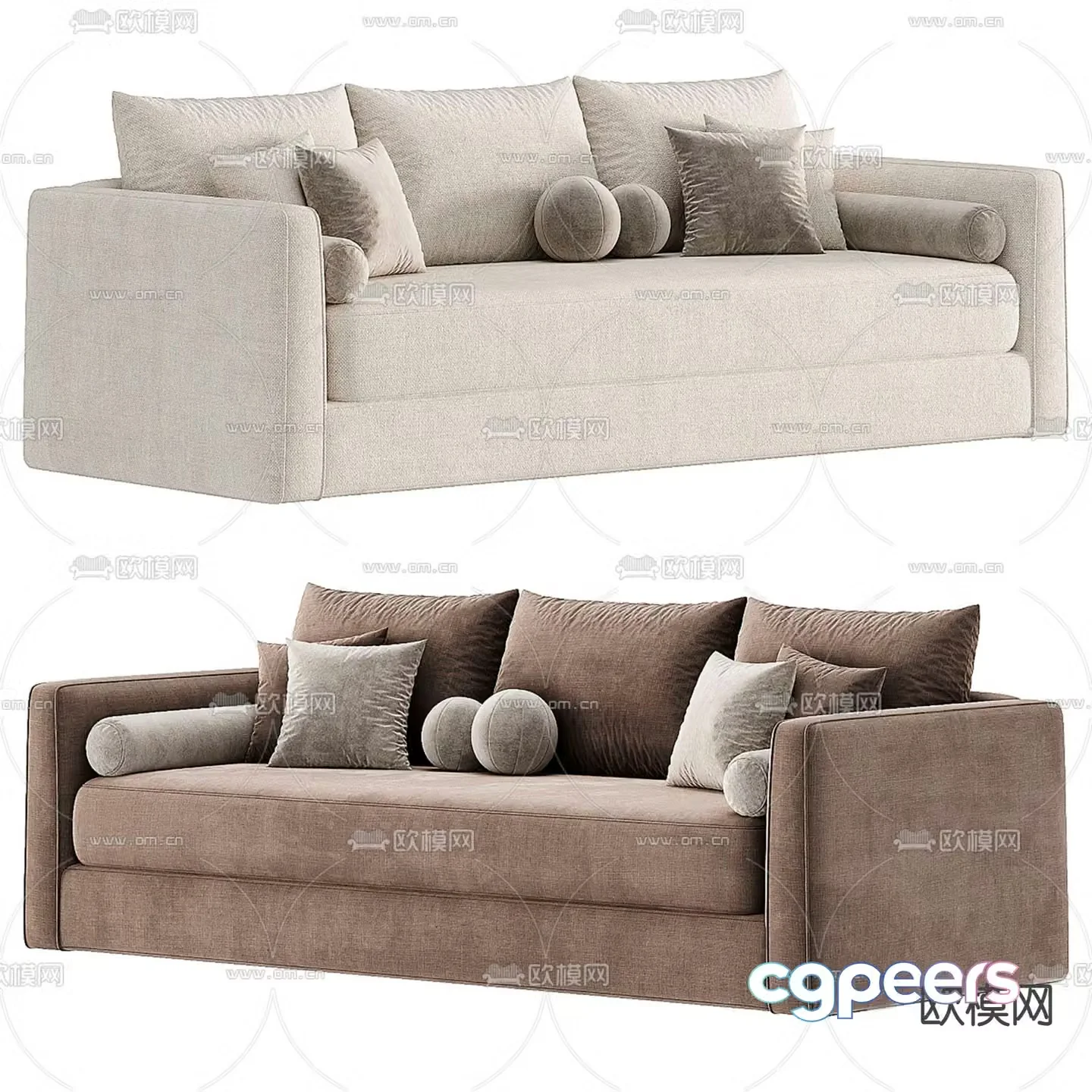 Double sofa 3d model