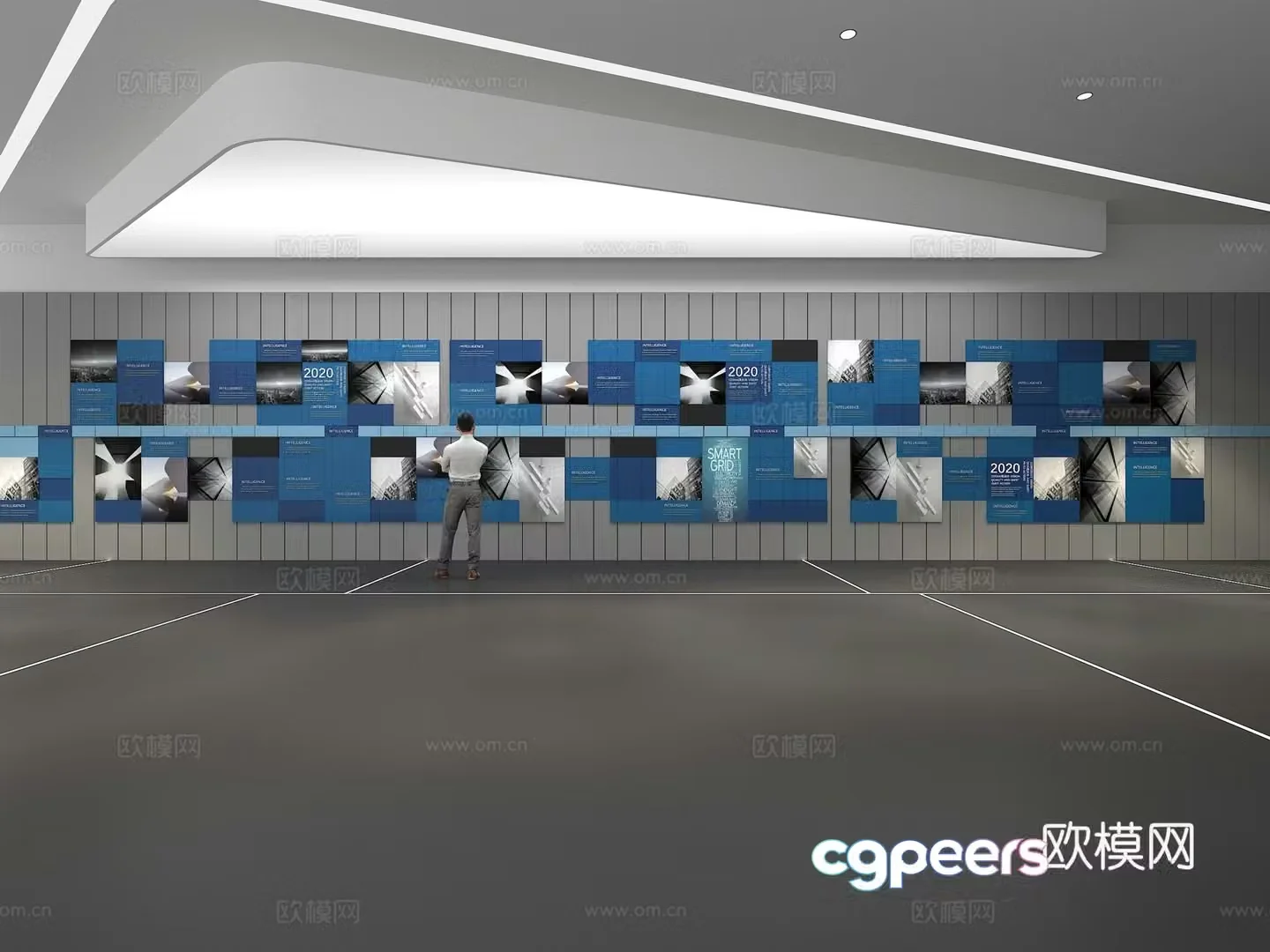 Cultural wall Corporate culture wall Display wall Classroom Exhibition hall Campus culture Corridor 3D model