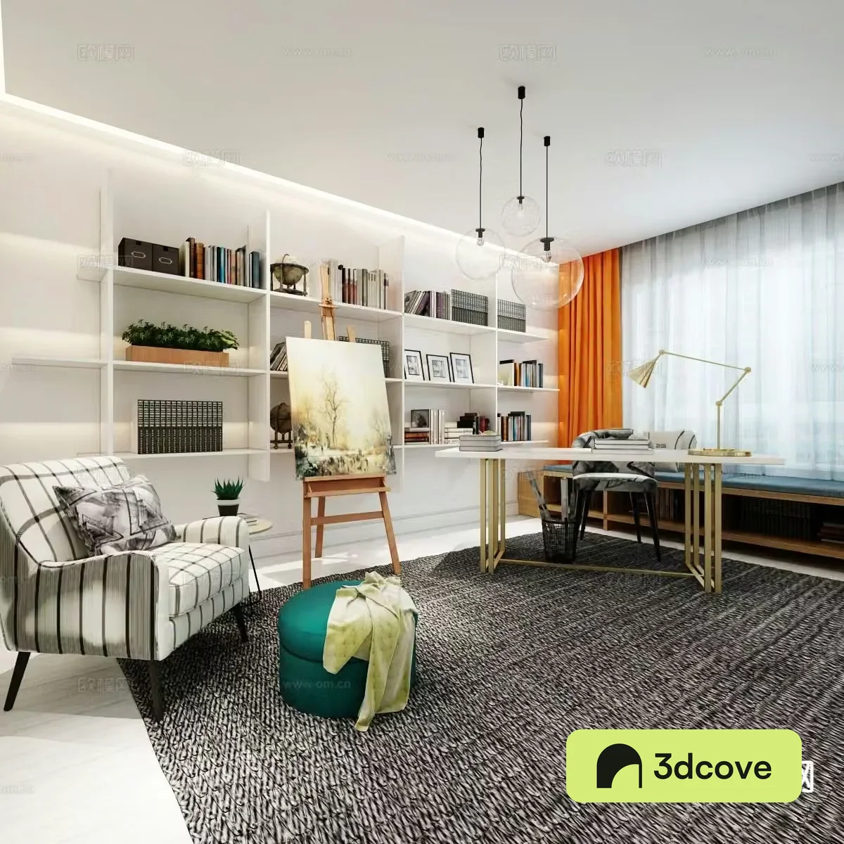 Modern study room