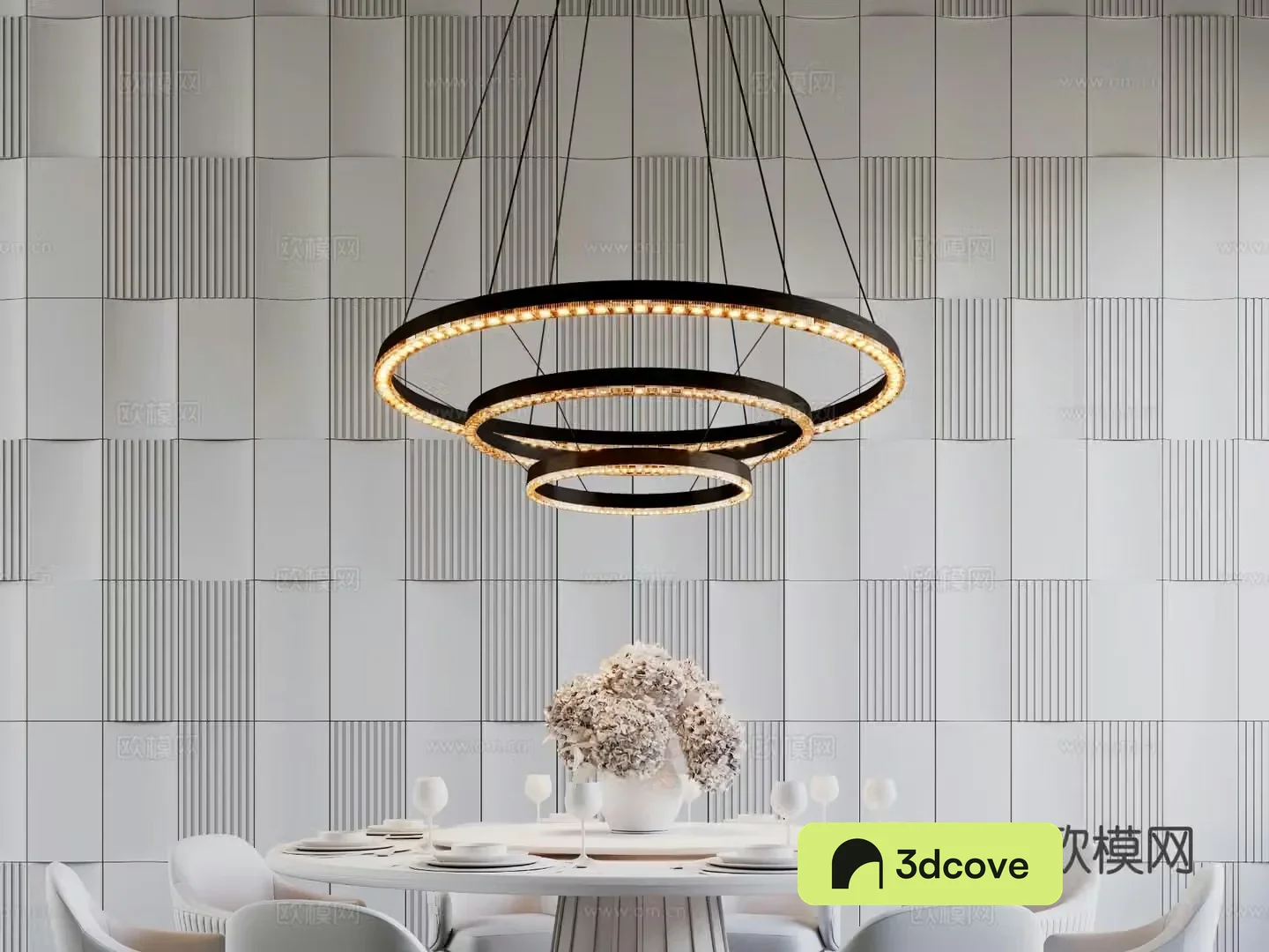 Modern circular chandelier