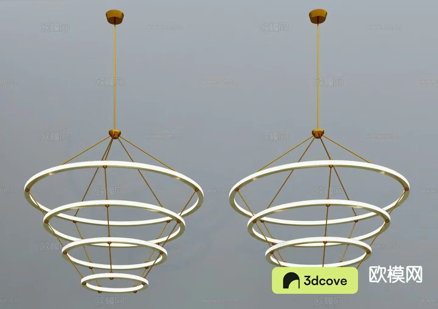 Light luxury chandelier ring chandelier