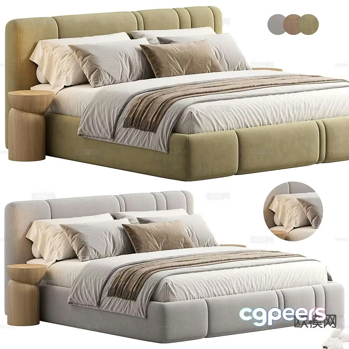 Rigoletto Italian double bed 3d model