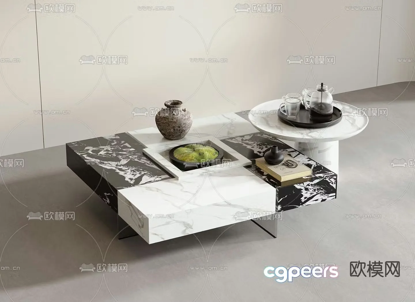 Mother-and-son coffee table desktop ornaments 3D model