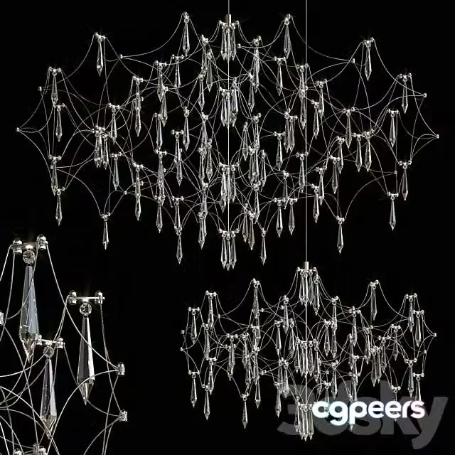 3ds Max Free – Crystal Modern Chandelier for Living Room