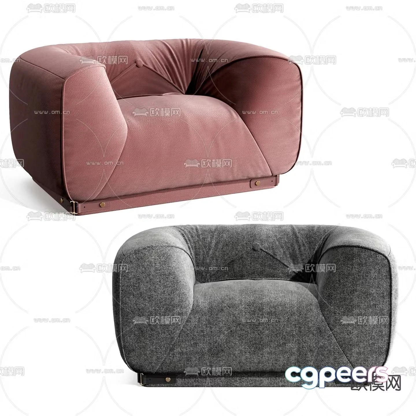 Natuzzi lounge sofa 3d model
