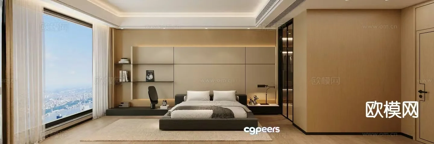 Modern bedroom master bedroom master room 3d model
