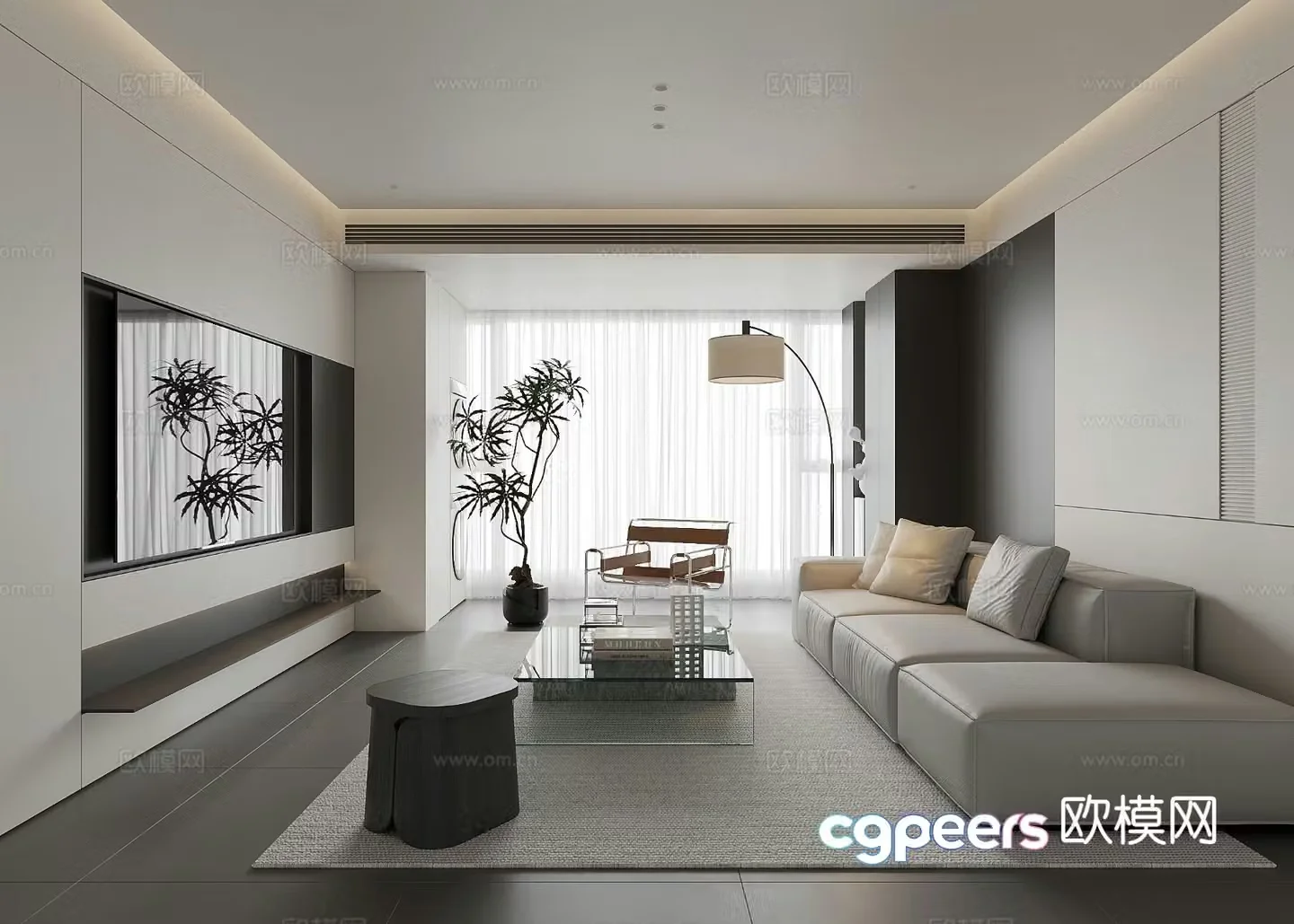 Modern living room 3d model