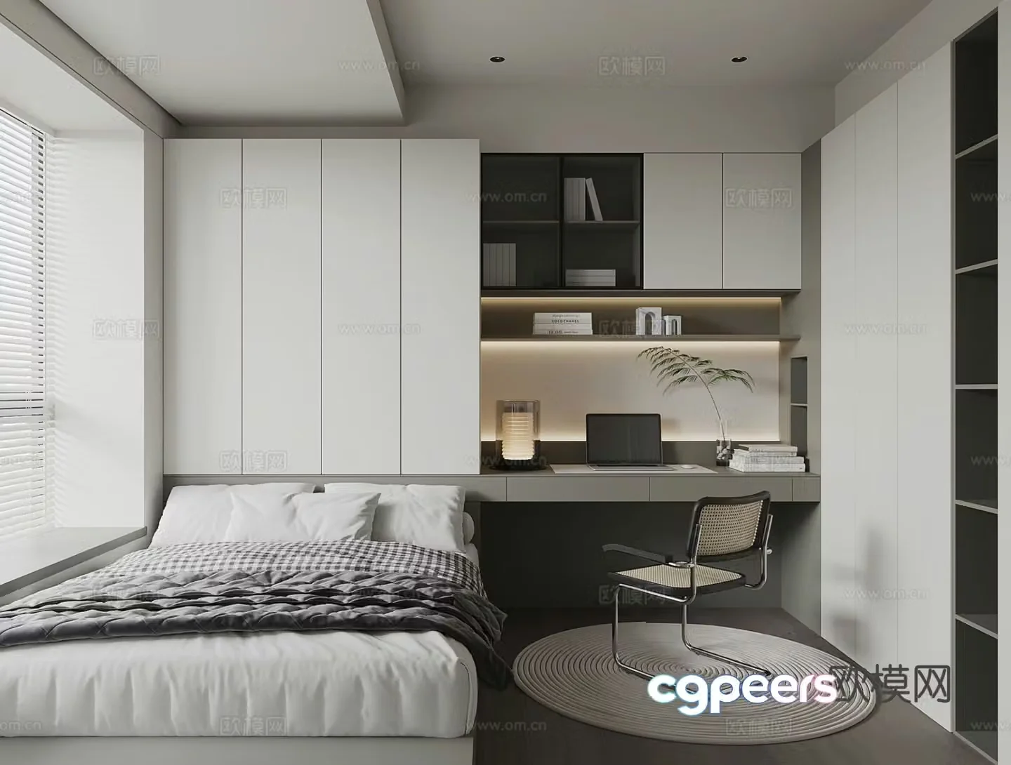 Modern tatami bedroom 3d model