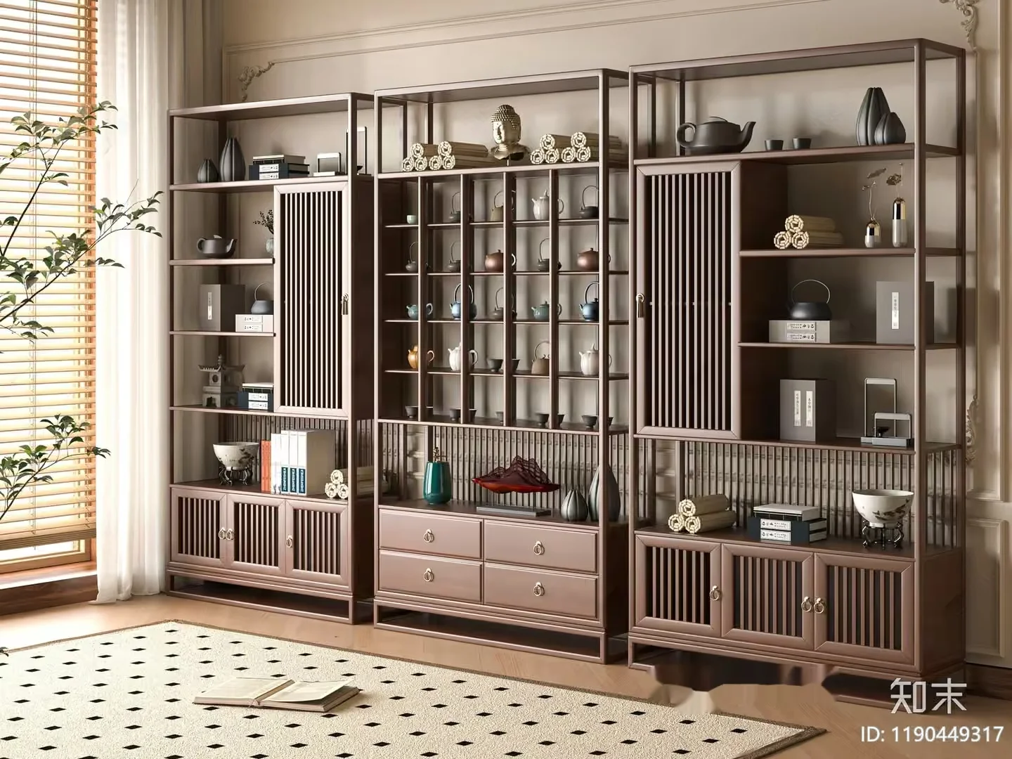 A Large Shelving Unit 3D Model – 15933 – VRAY Render